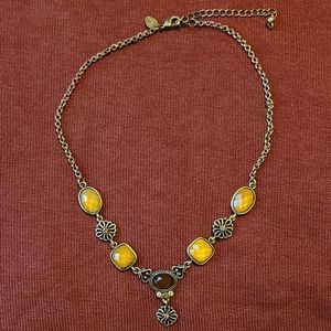 Lia Sophia Choker Necklace Neutrals Brass Tone